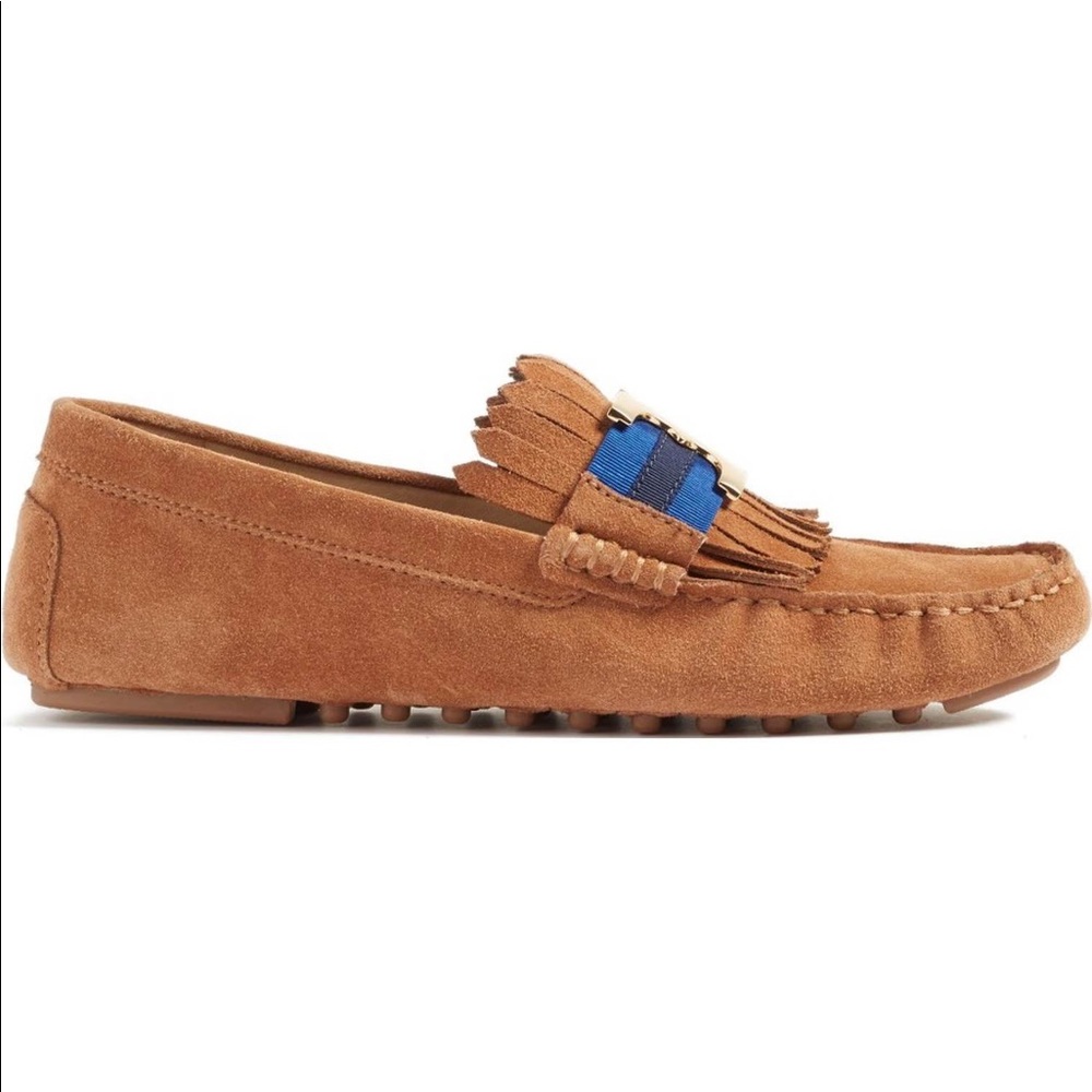 Tory Burch moccasins- sweaty, dirty, filthy, old used shoes worn without socks - Picture 12 of 16